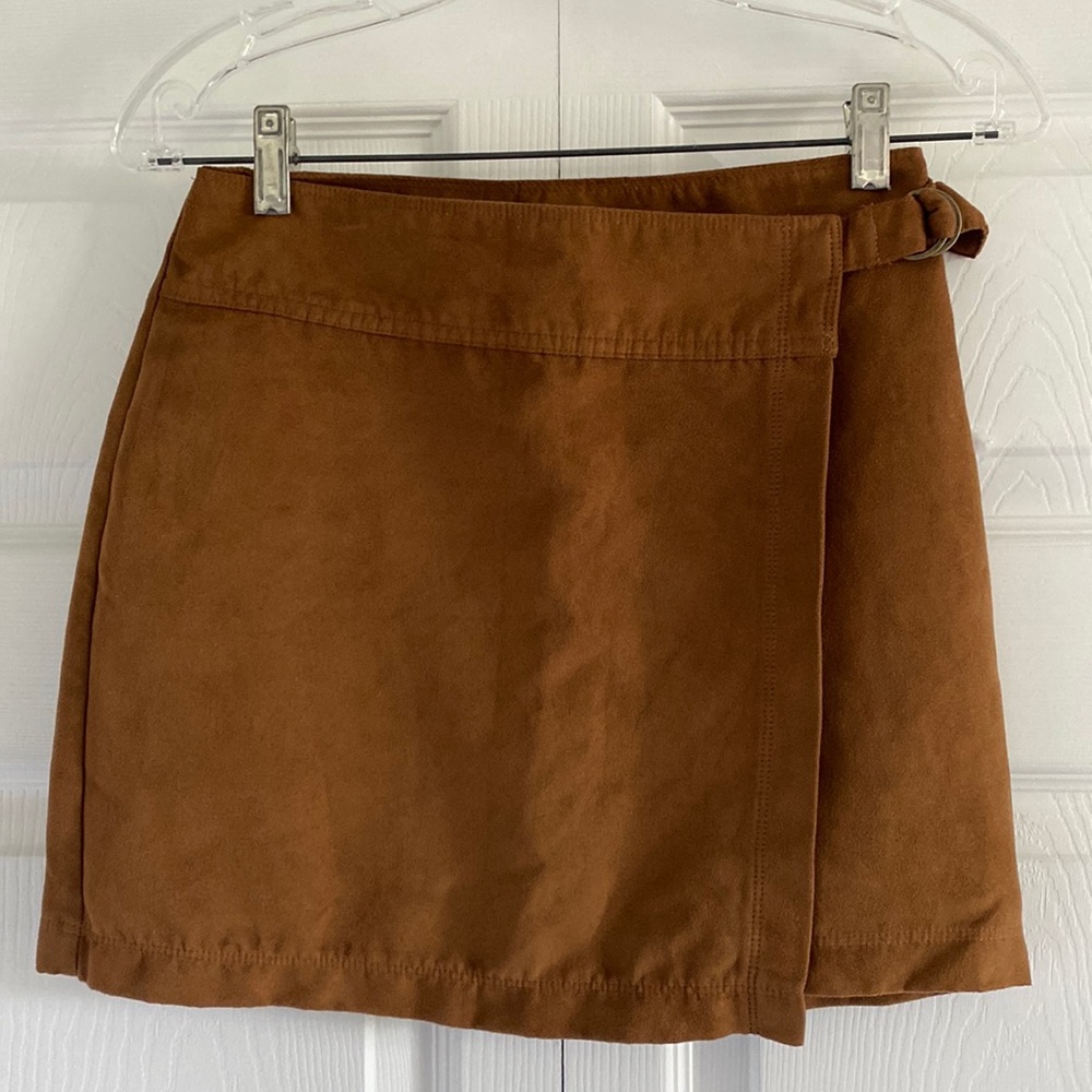 Hollister Faux Suede Tan Mini Skirt - Size 0